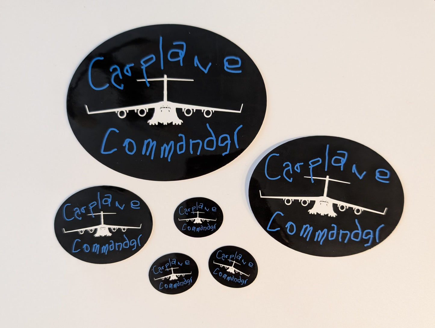 10 piece 1inch vinyl black CPC stickers