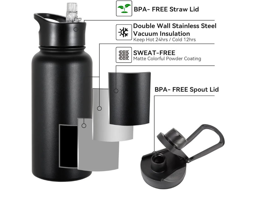 32 oz CPC insulated water bottle