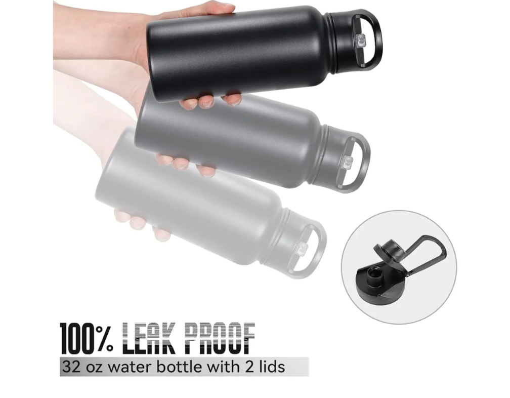 32 oz It gets Worse insulated water bottle(grey)