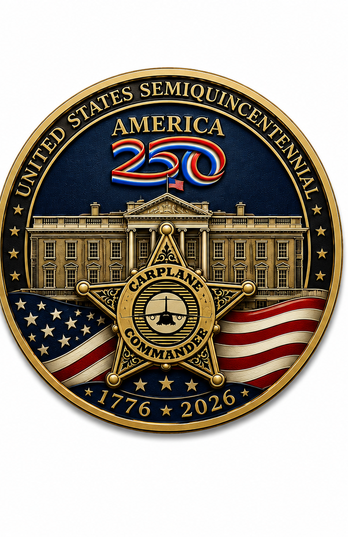 !!!PRE-ORDER!!! America 250 Carplane Commander Coin