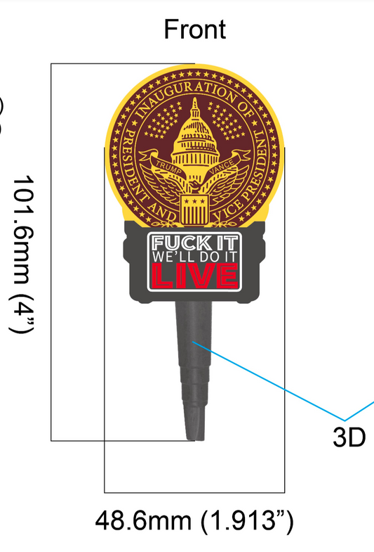 ***PRE-ORDER*** F#@! We'll Do it Live "Carrie Underwood Meme" 3D Microphone  4inch Coin