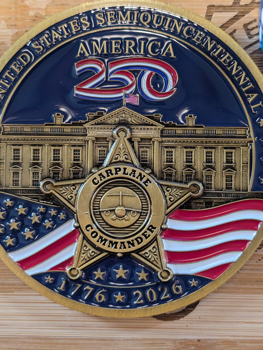 America 250 Carplane Commander Coin