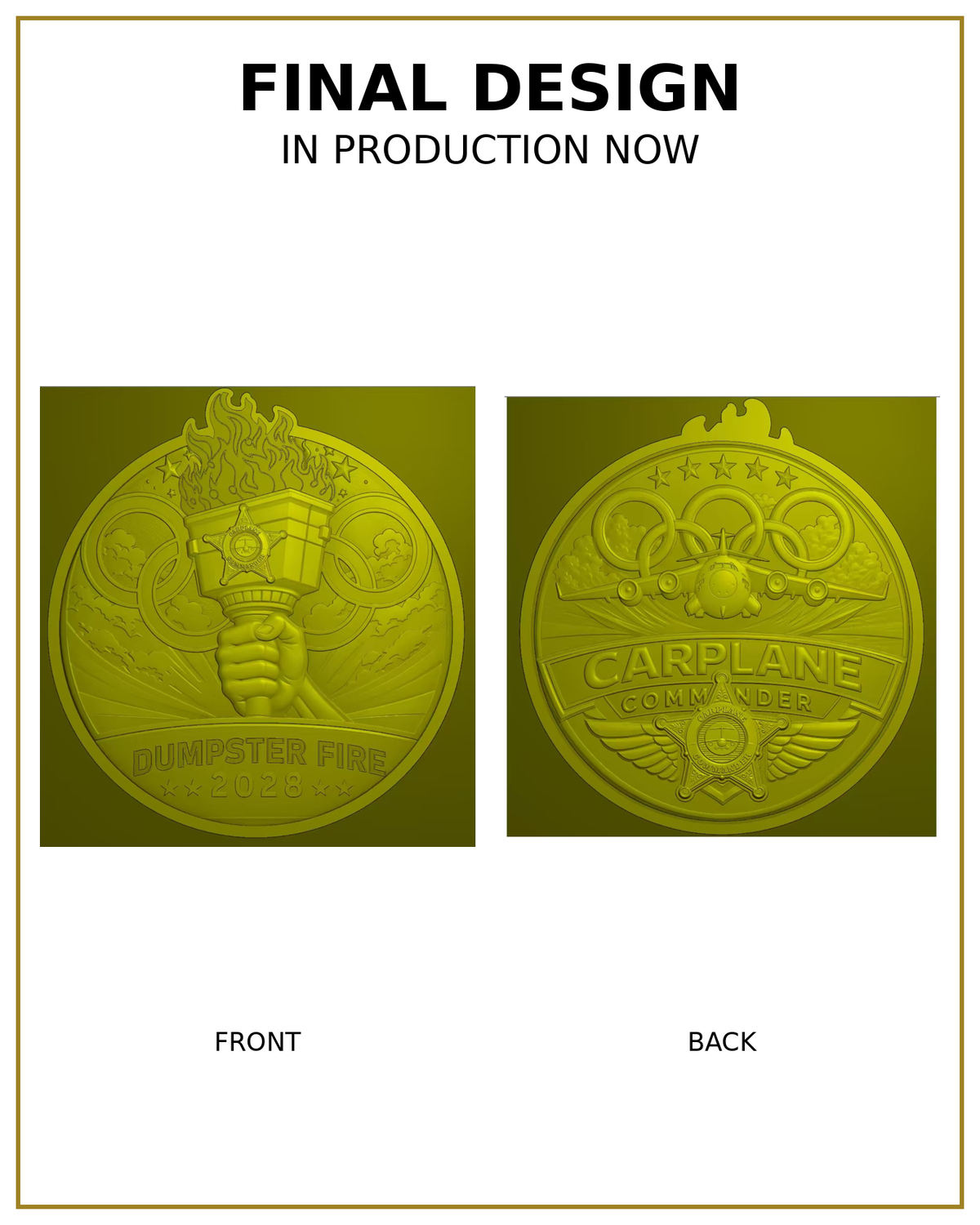 2028 Olympics Dumpster Fire Coin