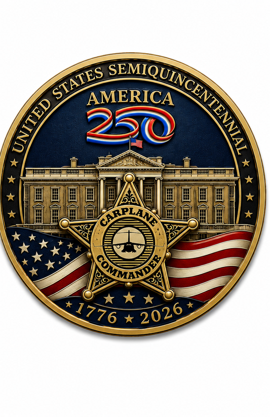 !!!PRE-ORDER!!! America 250 Carplane Commander Coin