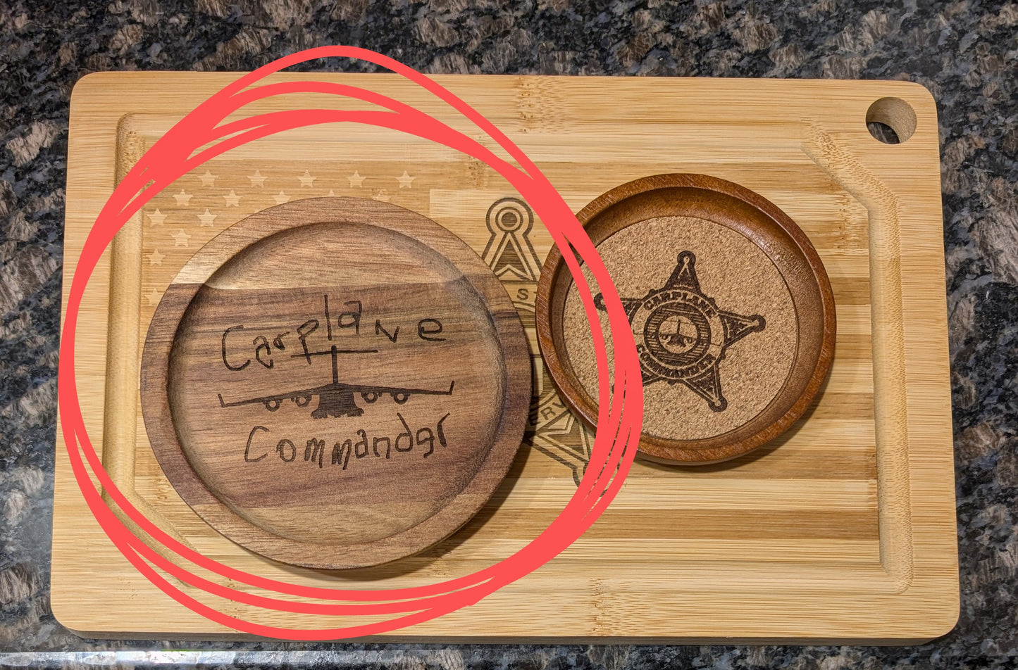 Carplane Commander Large coaster/coin catch